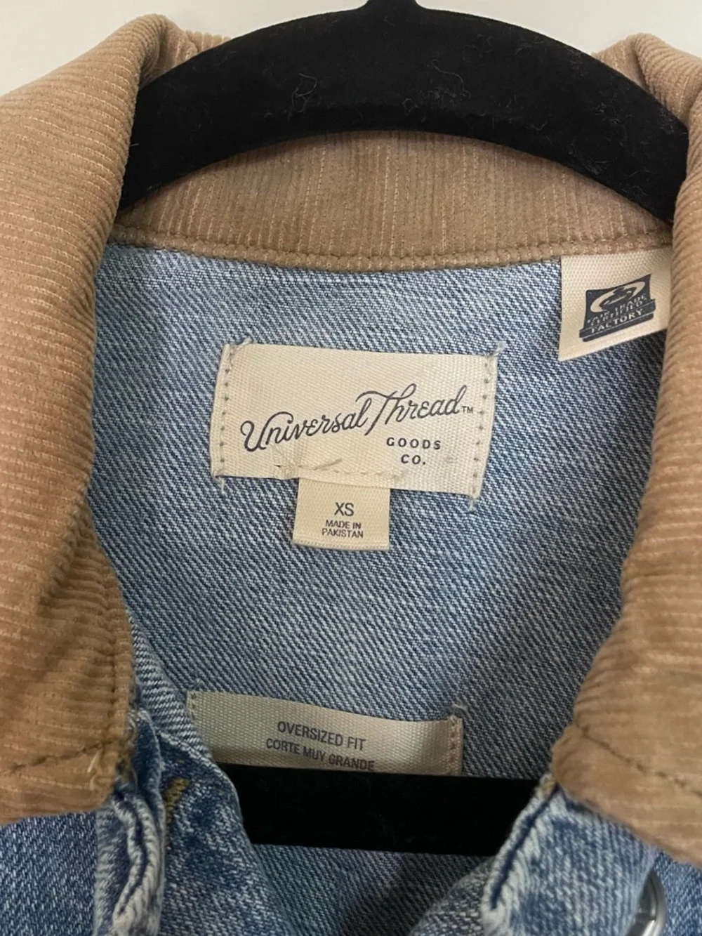 Universal Thread Oversized Jean Jacket Corduroy XS